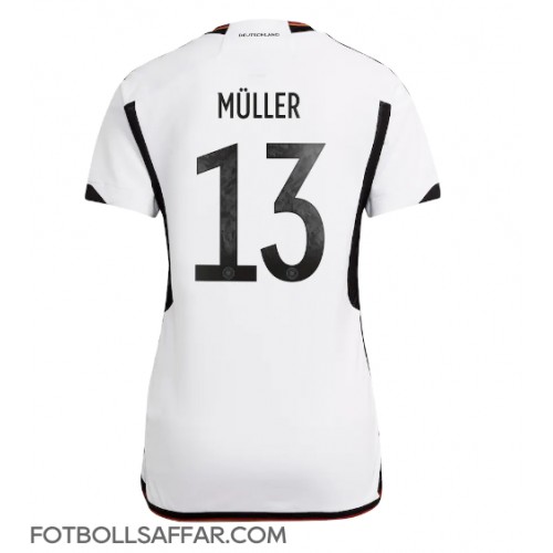 Tyskland Thomas Muller #13 Hemmatröja Dam VM 2022 Kortärmad